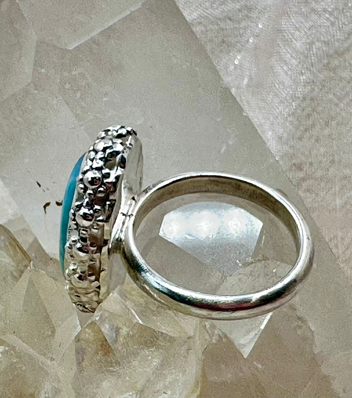 Larimar Daisy Ring