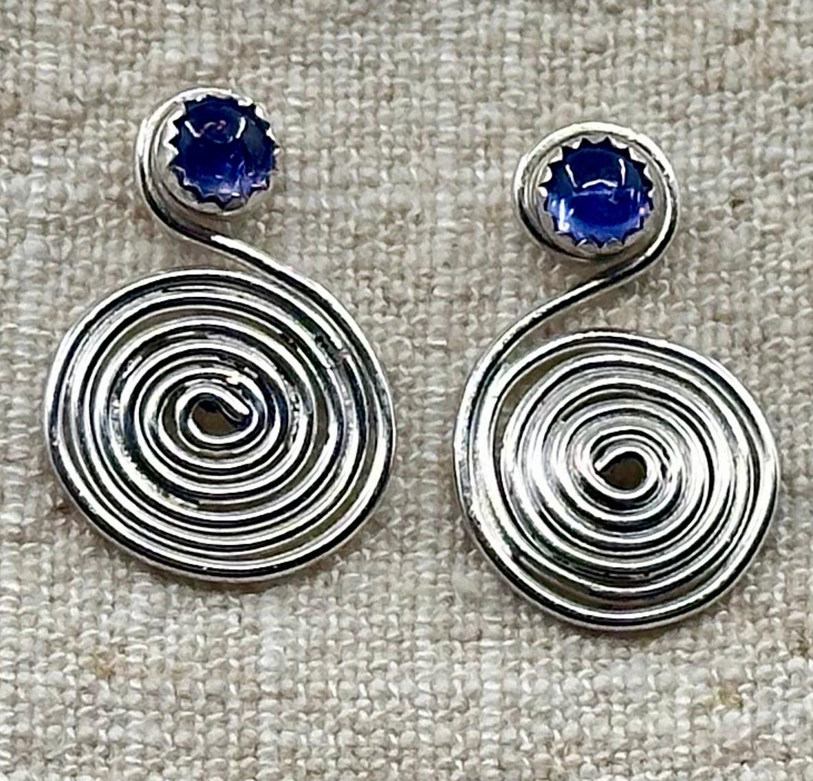 Tanzanite Sprial Earrings