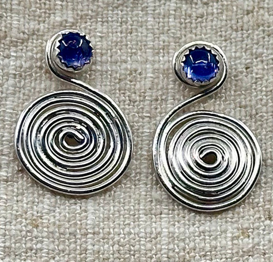 Tanzanite Sprial Earrings