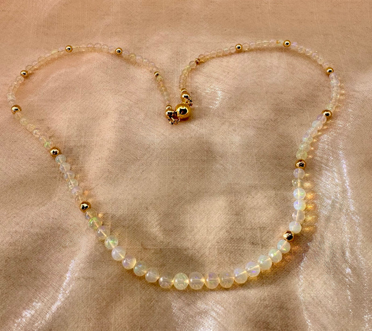 Ethiopian Opal beaded necklace