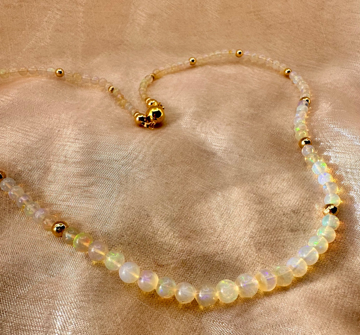 Ethiopian Opal beaded necklace