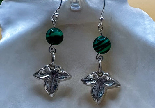 Malachite and Ivy earrings