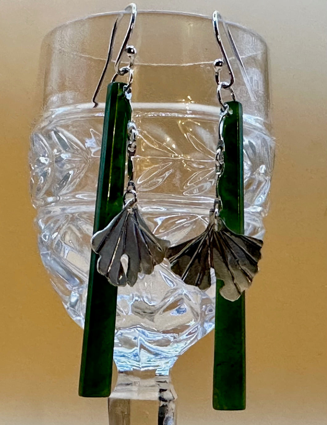 Ginko Jade Drop Earrings