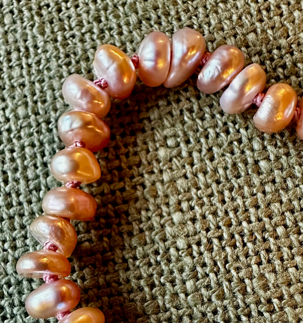 Freshwater Irredescent Pink Pearl Set