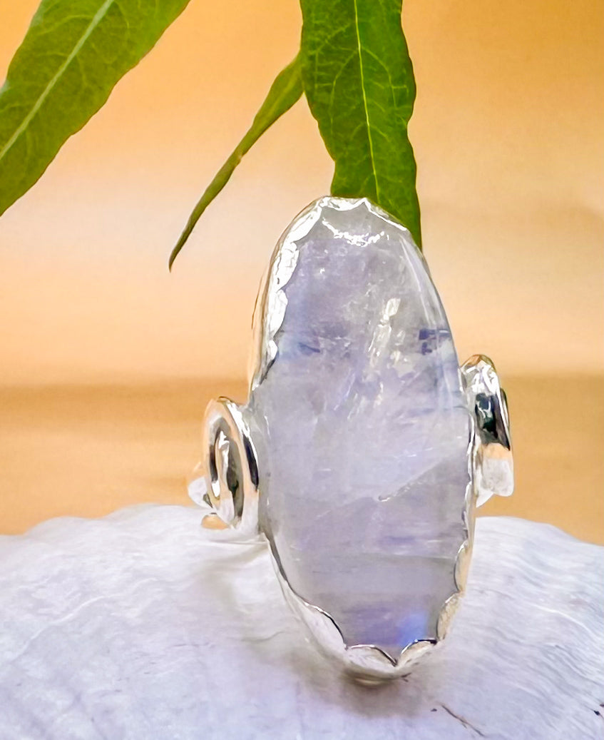 Moonstone Spiral Ring