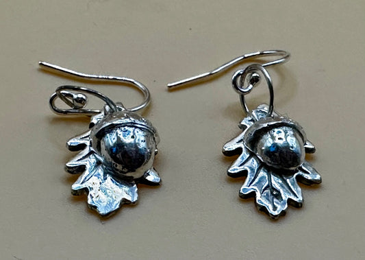 Oak Leaf and Acorn Earrings