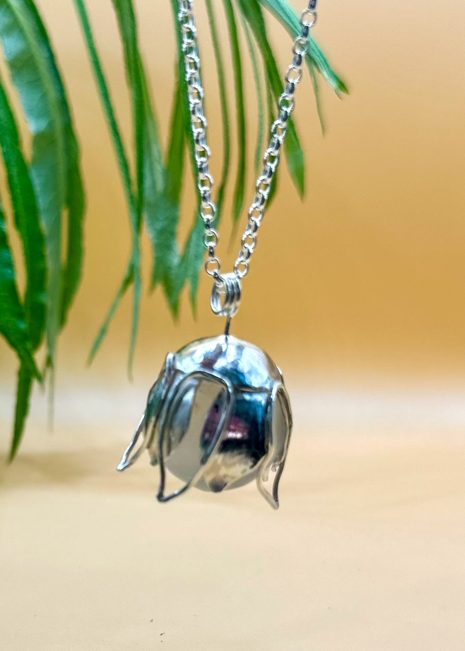 Selenite Flower Bud Pendant