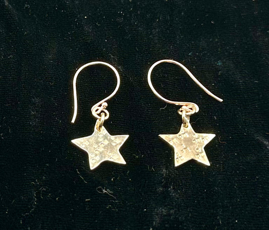Rose Gold Plated Star Earrings